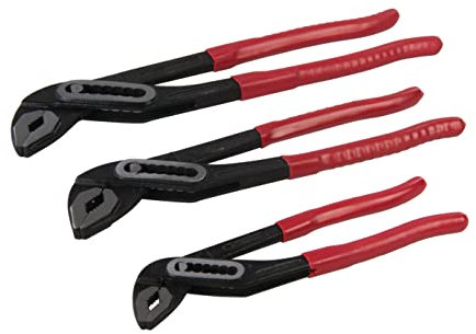 Dickie Dyer 825885 Box Joint Water Pump Pliers Set 3pce 180-300 mm / 7-12 - 18.035 , Black