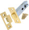 75mm Polished Brass Tubular Mortice Latch for Internal Doors