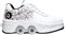 Rollers Skate Shoes Chaussures à roulettes Chaussures de skateboard réglables avec roulettes pour femme (36, rose blanc)