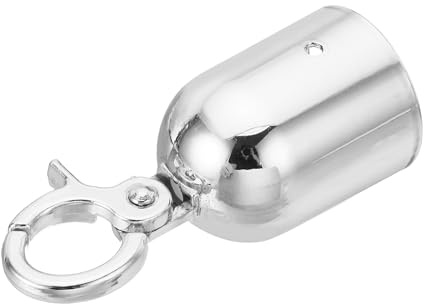 PATIKIL 1.6 Stanchion Rope End Stopper, Cord End Caps Barrier Rope End Cap Snap Hooks for Crowd Control Queue Divider, Silver