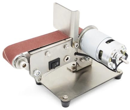 Elektrische Bandschleifer, 300W Mini Elektrische Bandschleifer DIY Polierschleifmaschine Zum Drehen von Kunststoff Polierholz (795 Motor)