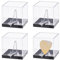 DICOSMETIC 4Pcs Acrylic Guitar Pick Display Case with Plastic Base Guitar Pick Stand Holder 5.15x6cm Guitars Picks Rack Storage Collection for Any Collectable Guitars Picks Decoration
