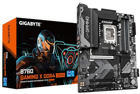 GIGABYTE B760 GAMING X DDR4 GEN5 Motherboard - Supports 14th Gen. Intel Core CPUs, 8+1+1 phases VRM, up to 5333MHz DDR4 (OC), 3xPCIe 4.0 M.2, 2.5GbE LAN, USB 3.2 Gen 2