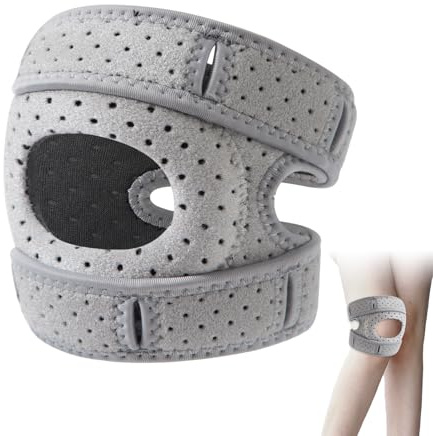 KUIRUNRX® Genouillère, genouillère anti-douleur, genouillère rotulienne, bandage de compression, respirant et léger, pour les exercices de gymnastique et la course à pied, soutien pour les genoux faib