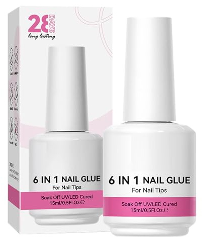Gel de Construcción para Uñas - Fortalecedor y Adhesivo - 6 en 1 Gel de Construcción con Primer para Moldeado Extensión Adhesivo y como Capa Base para Manicura de Salón en Casa