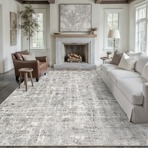 PureCozy Alfombra Salon 200x300cm Gris Moderna