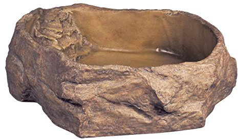 Exo Terra Water Dish, Wasserschale, Wassernapf, im Felsdekor, fuer Terrarien, extra gross, 1 Stück (1er Pack)