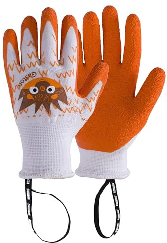 ROSTAING Gants Jardinage Enfant GASTON - Paire de Gants de Jardinage et Bricolage - Pour les Petites et Délicates Mains et la Sécurité de vos Enfants, Orange, 4-6 ans