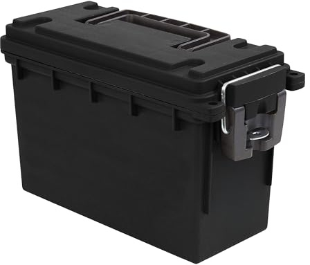 Sheffield 12629 Ammo Storage Box, Mothers Day Gifts for Mom,.30 Cal Field Boxes, Lockable Storage Box with Handle, Secures Hunting Gear, Supplies, and Bullets, Made in USA