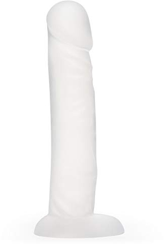 Lovehoney Realistic Dildo - 8 Inch Suction Cup Sex Toys - Girthy Dildo for Women - Flexible Thick Harness Compatible Strap On - Adult Sex Toy - Waterproof - Clear