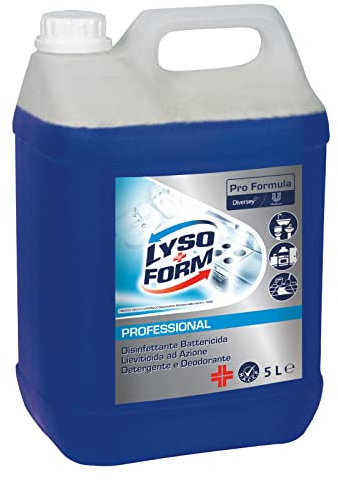 Lysoform Professional Disinfettante Battericida Lieviticida ad Azione Detergente e Deodorante Pro Formula Igienizzante Anti Odore - Tanica da 5L