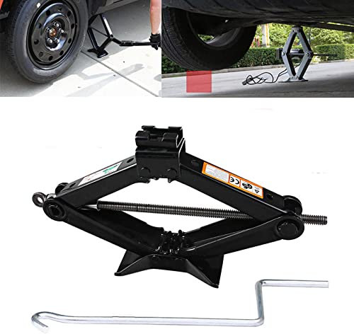2 Tonne Scissor Car Lifter Wheel Jack Wind Up Tool Kit, Car Jack Vehicle Scissor Lift Jack Kit 2 Ton, Emergency Lifting Tool Floor Jack Stand Tire Change Repair Set for Cars Yeti/Fabia/Octavia/Superb