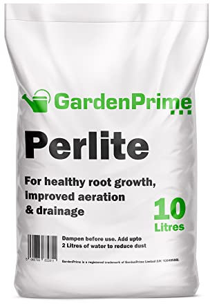 GardenPrime Horticultural Perlite for Plants 10L, Soil Additive for Aeration & Drainage, Potting Compost Mix for Houseplants, Seedlings, Cuttings & Succulents (10 Litres)