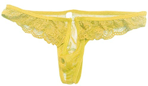 VemeFufu Perizoma Sexy C String G Slip Tanga Uomo Intimo Erotico Pizzo Aperto sul Frontale Uomini Hot Vita Bassa Elastici Bikini Thong Maschile Mutande
