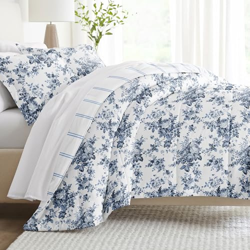 Linen Market Reversible Queen Size Comforter Set (3 Piece) - Bring Luxury Home with Our Soft and Lightweight Down Alternative Comforter King Set - This Includes Your King Comforter and 2 Pillow Shams