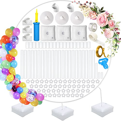 ENCOUN Arco de Globos, Kit de Arco de Guirnalda de Globos, Kit de Arco de Globo Redondo, Kit Arco Globos con Base, Balloons Arch Frame Kit para Baby Shower, Cumpleaños, Navidad, Bodas Aniversario