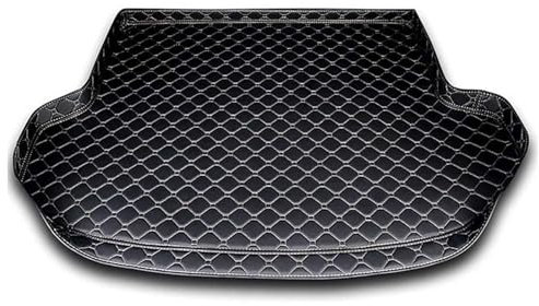 Car Leather Boot Mats For Dacia Duster 2018-2023, Trunk Mats Protector Liners Anti-Slip Scratch Proof Carpets Interior Accessories, C/Black Beige