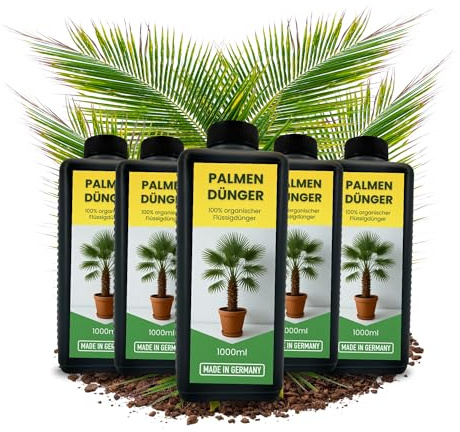 5 x 1 l d'engrais naturel pour palmier de chanvre 5 l d'engrais liquide pour l'intérieur et l'extérieur Engrais organique pour plantes et racines 5000 ml