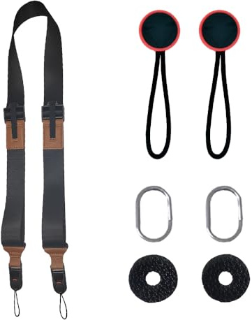 XFSRG Kamerarem kamera bärrem nackrem kamerarem enhandsjustering för DSLR SLR digitala eller spegellösa kameror, svart, 130 cm
