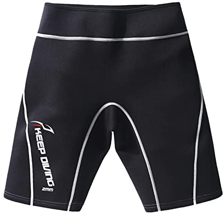 Homyl Neopreno Short de Buceo Pantalón de Natación Wetsuit Protección Solar Material Elástico Adecuado para Hombres Mujeres Mar Piscina Deportes Subacuático, Blanco M