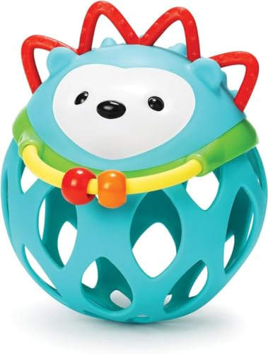 Skip Hop Explore und More Rasselball Igel mit Beißring, Baby Spielzeug ab 3 Monaten