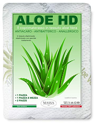 tex family Matratzenschoner Matratzenauflage Aloe Vera Bio Natural – 1 Platz und Halb