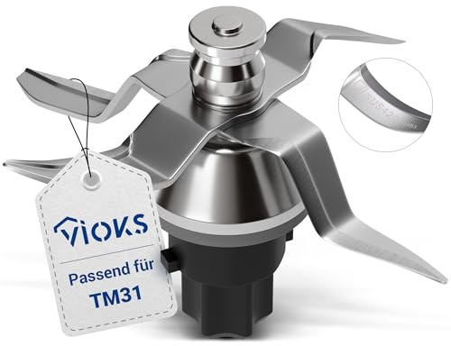 VIOKS Gruppo Coltelli TM31 di Ricambio per Vorwerk Thermomix Gruppo Lame TM31 - Gruppo Coltelli Bimby TM31 in Acciaio Inox SUS420