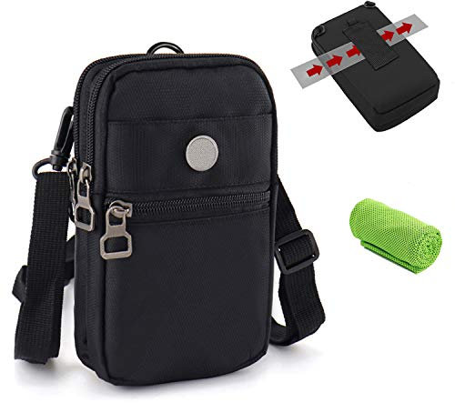 Sacoche Banane Homme Femme Portefeuille Housse Passeport Sport Petit Pochette Secrète Tactique Poche Ceinture Running Bandoulière Sac Gadget à Main Sac Téléphone Portable Sac de Voyage pour Smartphone