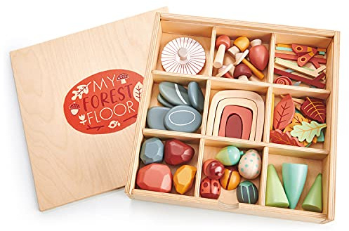 Tender Leaf Toys - Wooden Open Ended Montissori Sorting Tray For Kids (Forest Floor, one size)
