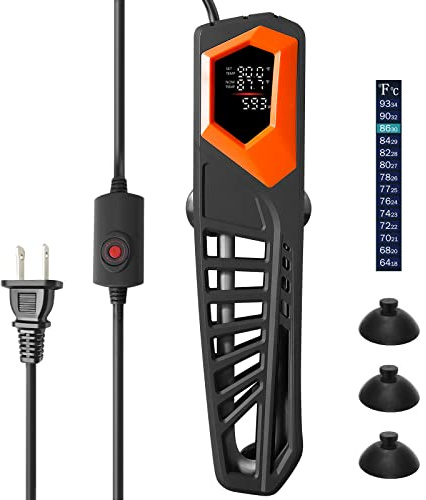 HITOP 600W Titanium Aquarium Heater - Digital Fish Heater with LED Temp Display and External Controller, for Large Fish Tank 75~180Gallon
