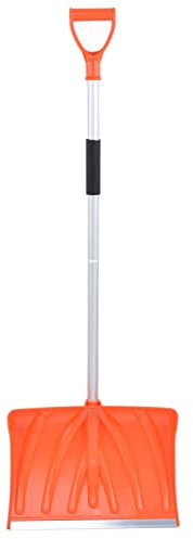 Pala da Neve, Grande Pala da Neve Ergonomica, Manico a Forma di D, Lega di Alluminio, Materiale Plastico, Staccabile, Assemblabile, per Auto, Casa, Garage, Giardino