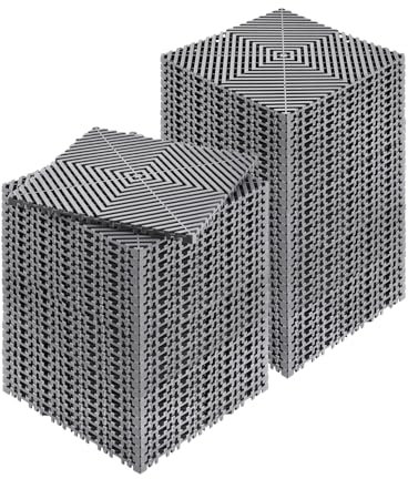 VEVOR Lot de 55 Dalles de Jardin Piscine 30x30x1,5 cm Gris Dalle Clipsable Ajourée Antidérapante en PVC Drainage Rapide Revêtements de Sol Extérieur Intérieur pour Terrasse Cuisine Spa Salle de Bain