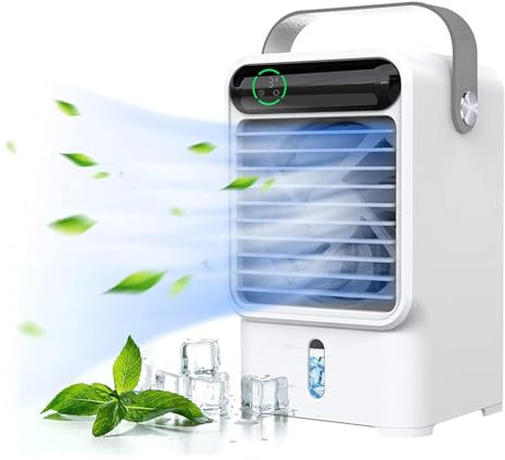 Mini Condizionatore Portatile Regolabile Con Maniglia Rinfrescatore D Aria Portatile Silenzioso Solido Condizionatore Portatile Mini Ideale Per Le Camere Da Letto Dell'Home Office