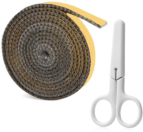 Junta Refractaria Chimenea, Cinta de Sellado Autoadhesiva, Cinta de Sellado para Chimenea Junta Fibra de Vidrio, Junta Cristal Chimenea para Puerta Chimeneas, Tubo de Humo (3mm×10mm×3m)