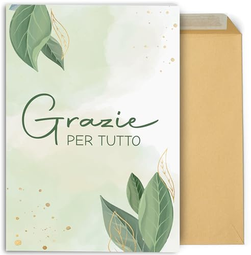 CONTRAXT Biglietto di ringraziamento grande 42x30 cm aperto. Regalo originale per dire grazie a insegnanti, colleghi, amici, uomini o donne (Grazie)