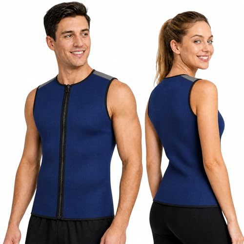 doorslay Men's Wetsuit Vest, Sleeveless Wet Suits Tops for Men 3mm Front Zip Neoprene Jacket Thermal Vest for Swimming Snorkeling Surfing Diving