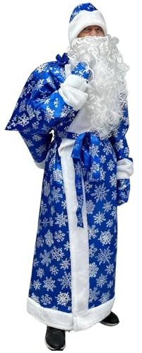 Generisk elegant snöflingedräkt för vuxna vinterfest-festoutfit fest-outfit unisex karnevals-festmode, blå, En Storlek