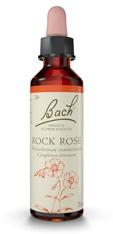 Fleurs de Bach Original, Rock Rose, No 26, pour plus de courage, aide à surpasser ses peurs. Elixir floral naturel pour le bien-être émotionnel. Compte-Gouttes 20ml, Vegan