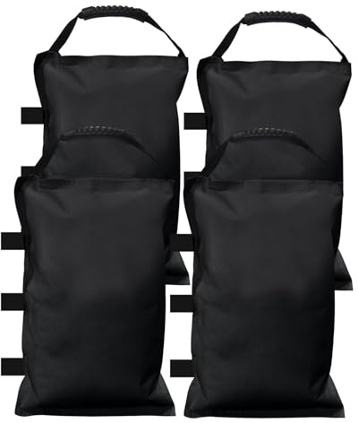 Rzmayis Gazebos Weights, 4 Pack Industrial Grade Weight Bags, Garden Party Outdoor Tent Leg Weights for Pop Up Gazebo, Canopy,Tent (4 Pack)