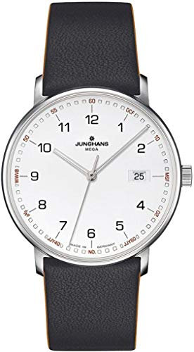 Junghans 058/4931.00 Herren-Funkuhr Form Mega Analog mit Leder-Armband
