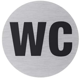 Metafranc 507000 - Cartel adhesivo de aluminio con aspecto moderno de acero inoxidable (parte trasera, letrero informativo, etiqueta comercial), 507230