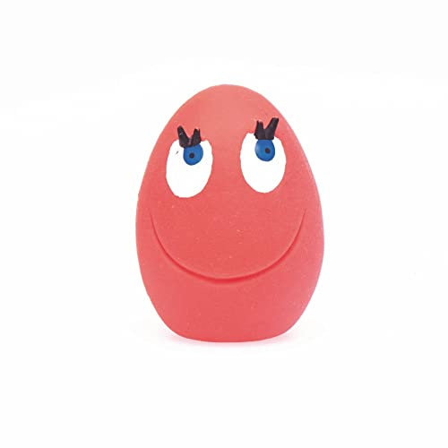 Lanco - Juguete para Mascotas, Huevo Ríe Pequeño, Caucho Natural (Látex), Color Rojo