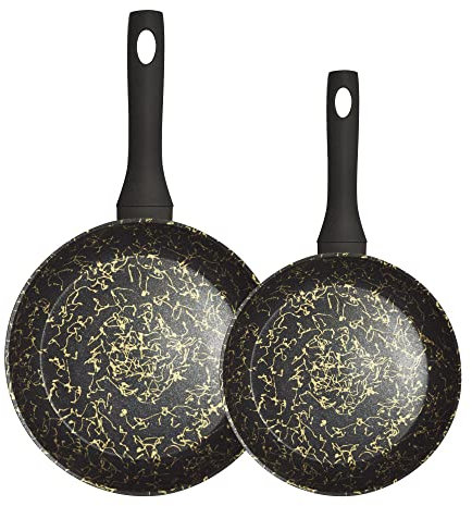 PINTINOX Set 2 Padelle Alluminio Stardust Speciale Antiaderente Innovativo, adatte all'Induzione