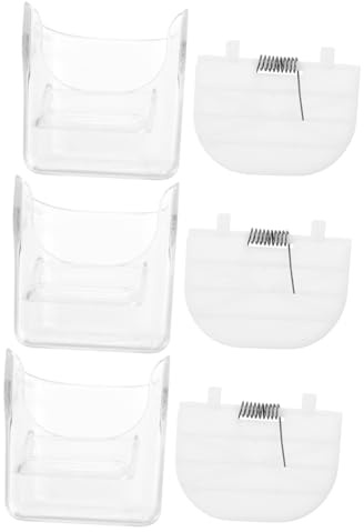 Angoily 3 Pcs Alimentation Lumière Project Cocorite Oiseau Feeder Safe Safe Chinchilla lux Conteneurs Munia Distributeur Boîte de nourriture Mangeoire pour oiseaux cage à oiseaux nourrir