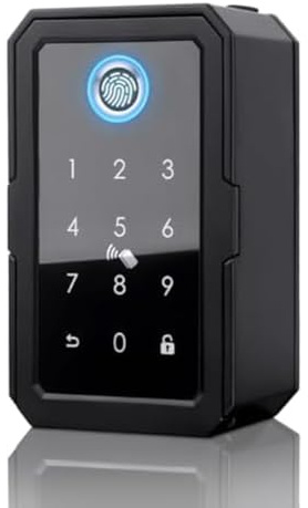 sunmin Smartkey-Schließkasten, Home Key Wireless Smartlock-Box, Elektronischer Schlüsselkasten, App, Digitaler Code, Bluetooth-Schlüsselsafe für Host, Langlebig, Einfach zu Bedienen