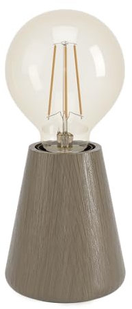 Eglo Lampada da tavolo Asby, lampada decorativa per tavola, stile giapponese, in legno marrone scuro, per comodino, soggiorno e camera da letto, certificazione FSC, attacco E27