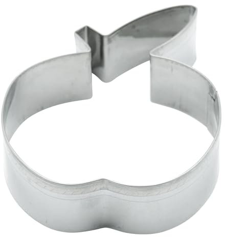 BekkiB - Ausstecher Apfel - ca. 6,9 x 5 cm - Spülmaschinengeeignete Apfel-Ausstechform aus Edelstahl - Zum Backen von Plätzchen - 880700