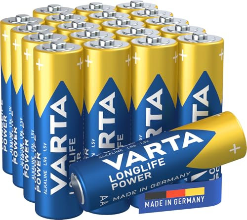 VARTA Batterien AA, 10+10 (20 Stück), Longlife Power, Alkaline, 1,5V, ideal für Spielzeug, Funkmaus, Taschenlampen, Verpackung zu 90% recycelt, Made in Germany
