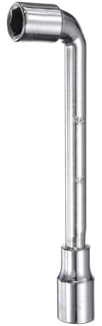 sourcing map Llave hexagonal en ángulo en forma de L, 9 mm, acero 45#, doble extremo, métrica, 6 puntos, para reparación general, tuberías, mantenimiento de automóviles de bicicleta