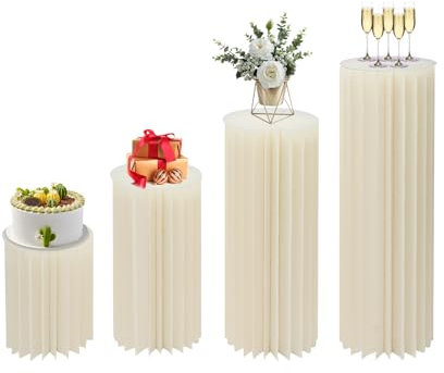 Set di 4 supporti decorativi per fiori, colonna di fiori, colonna decorativa, per matrimoni ed eventi